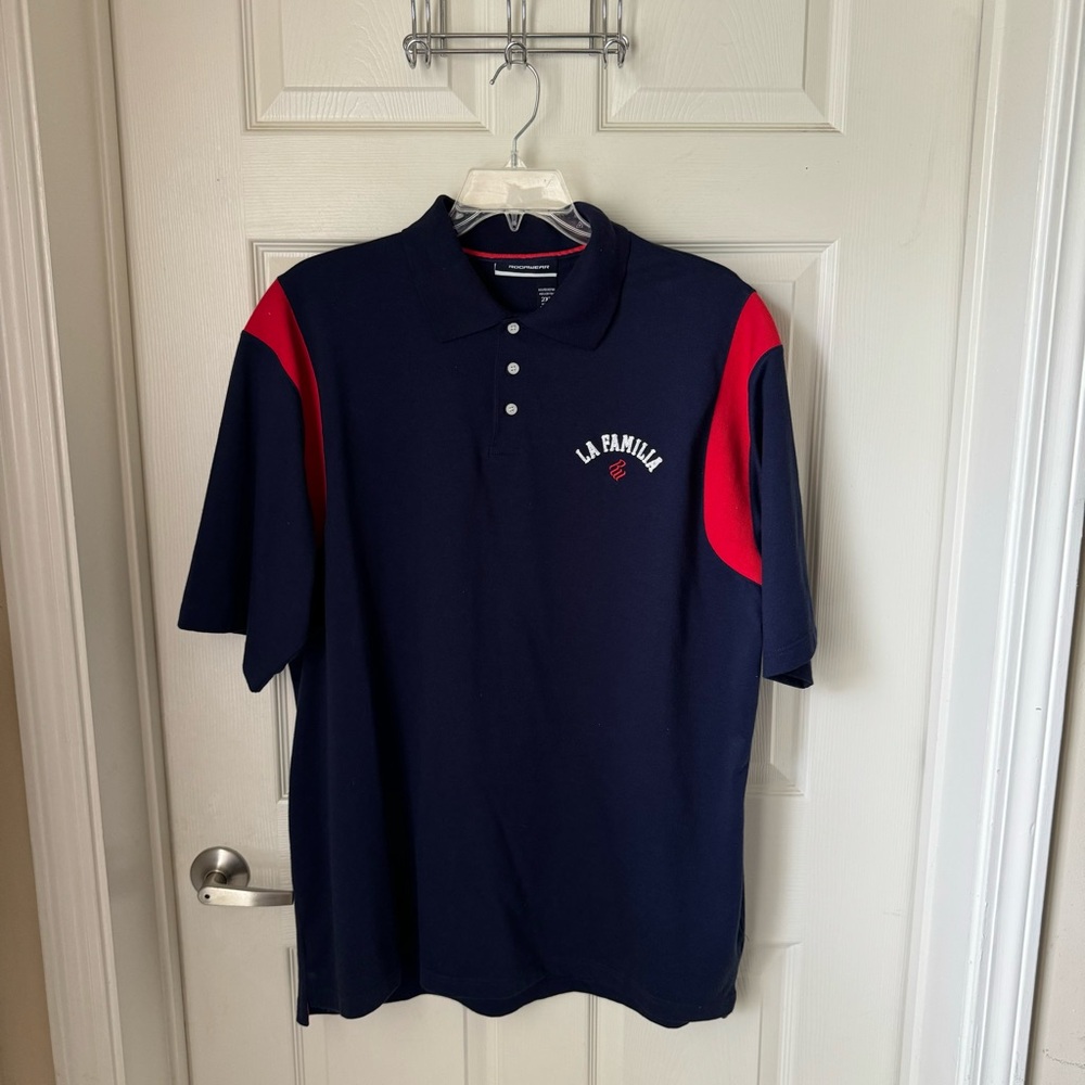 Rocawear 2XL La Familia Navy Red Polo‎ Shirt Y2K